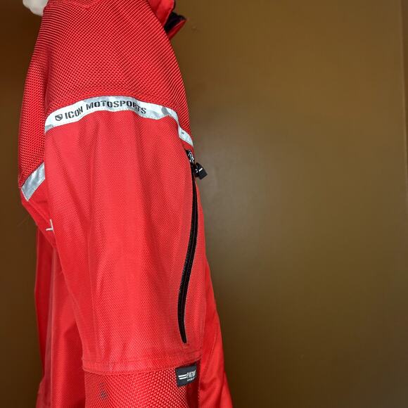 Icon Motorcycle Patrol jacket Red Medium - Picture 9 of 14